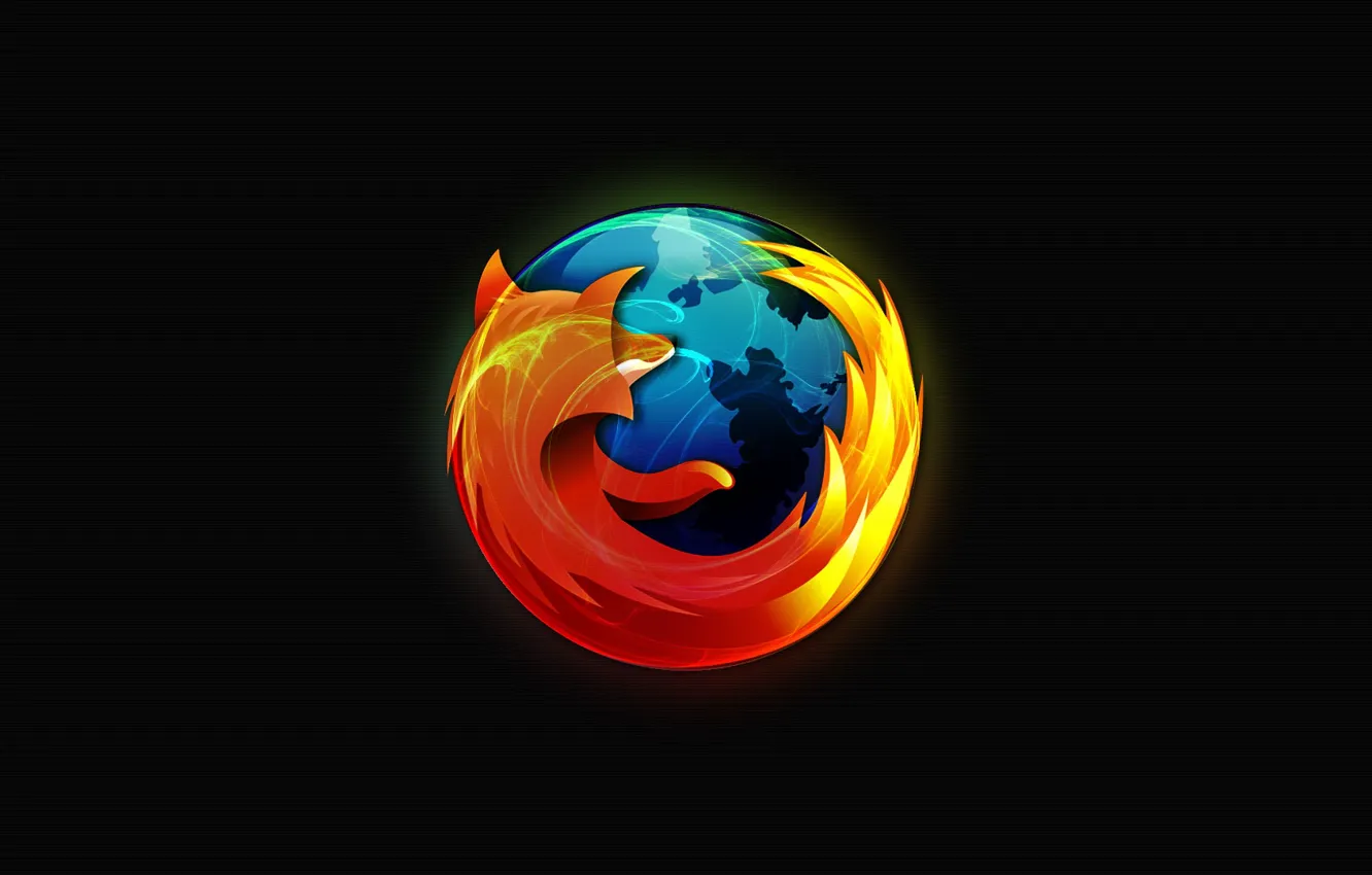 Фото обои темно, минимализм, Mozilla, браузер, лучший, Firefox