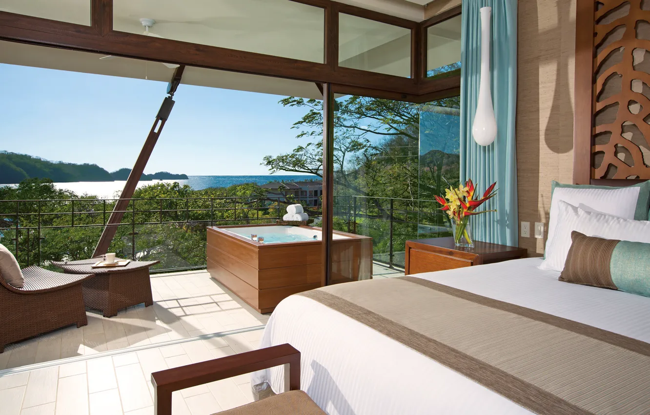 Фото обои комната, ванная, отель, курорт, терраса, Коста-Рика, suite, Costa Rica