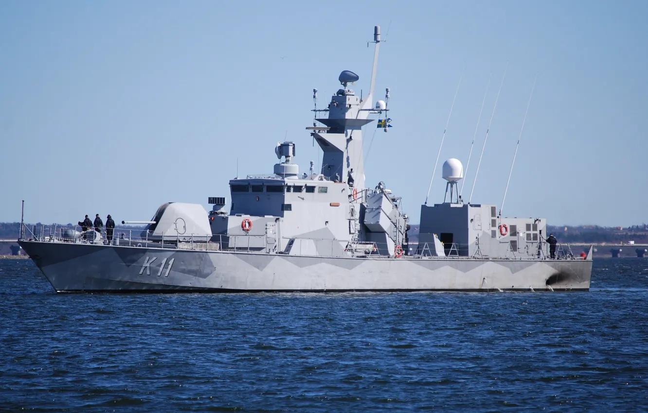 Фото обои corvette, K11, Hms Stockholm, Swedish Navy