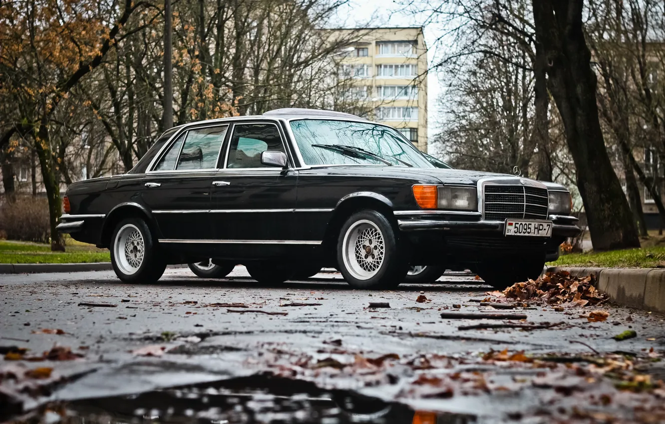 Фото обои mercedes-benz, 70s, боке, germany, w116