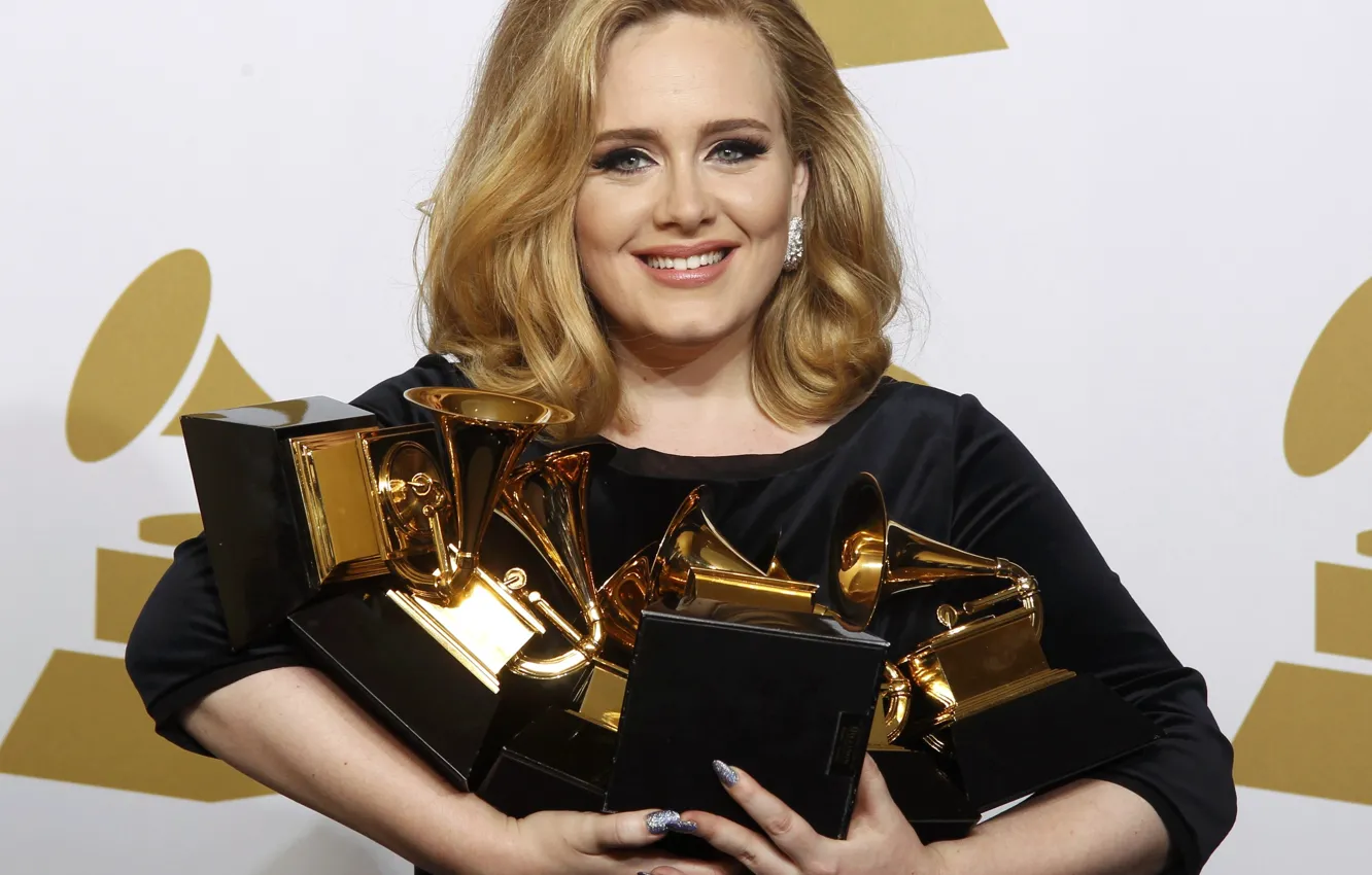 Фото обои music, награда, Певица, singer, Adele, Адель