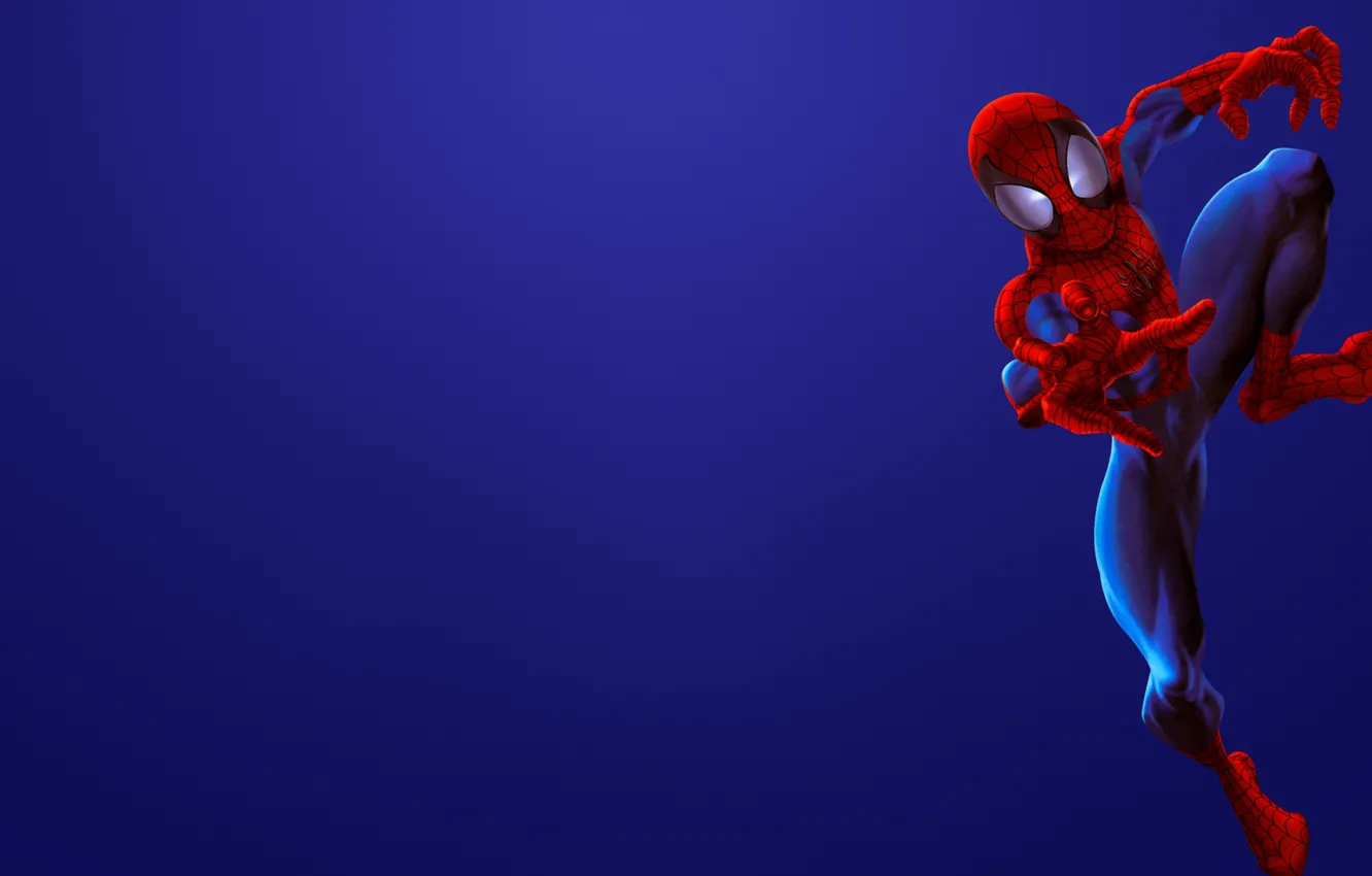 Фото обои синий, красный, red, Marvel, комикс, Человек-паук, Comics, Spider-Man