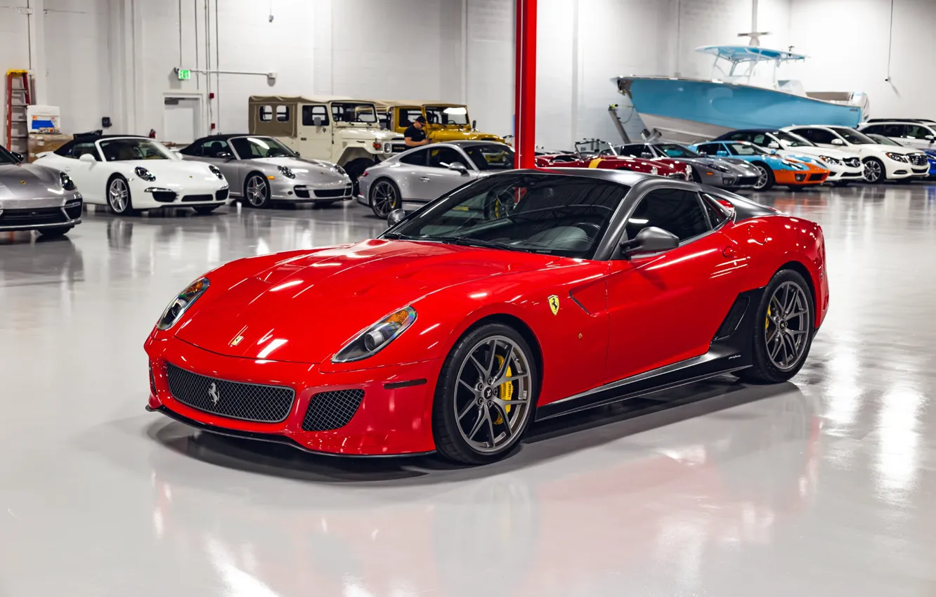 Фото обои Ferrari, Red, Car, Auto, 599, 599 GTO, GTO, V12