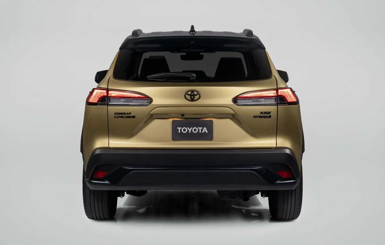 Фото обои Toyota, вид сзади, Hybrid, Corolla, Cross, for US