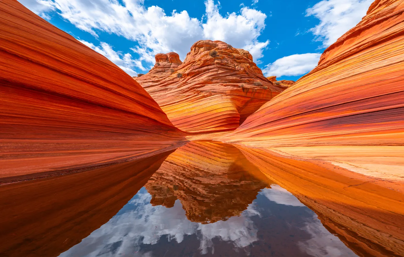 Фото обои sky, landscape, nature, mountains, clouds, gorge