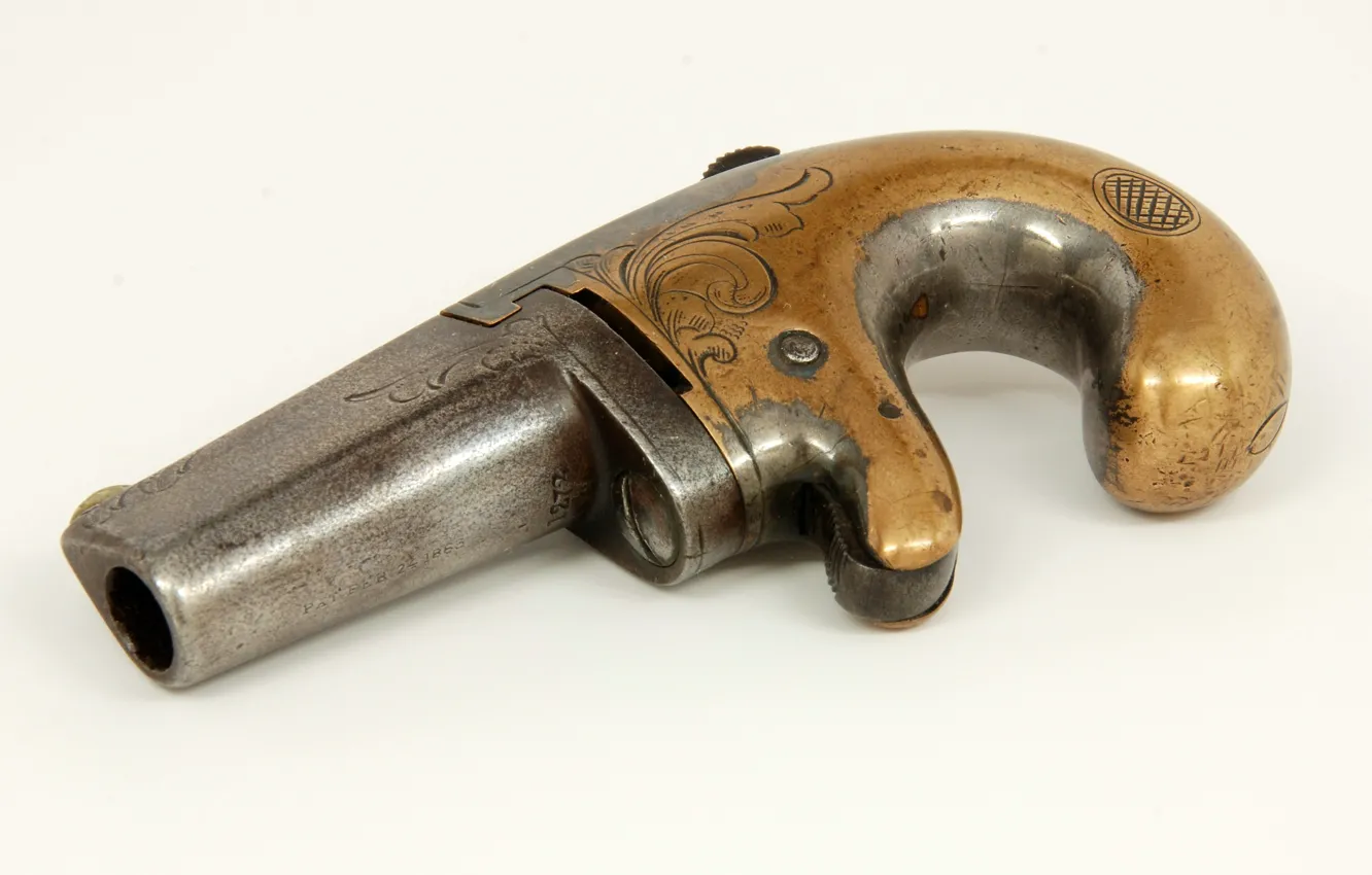 Фото обои пистолет, фон, карманный, Deringer, «Дерринджер»