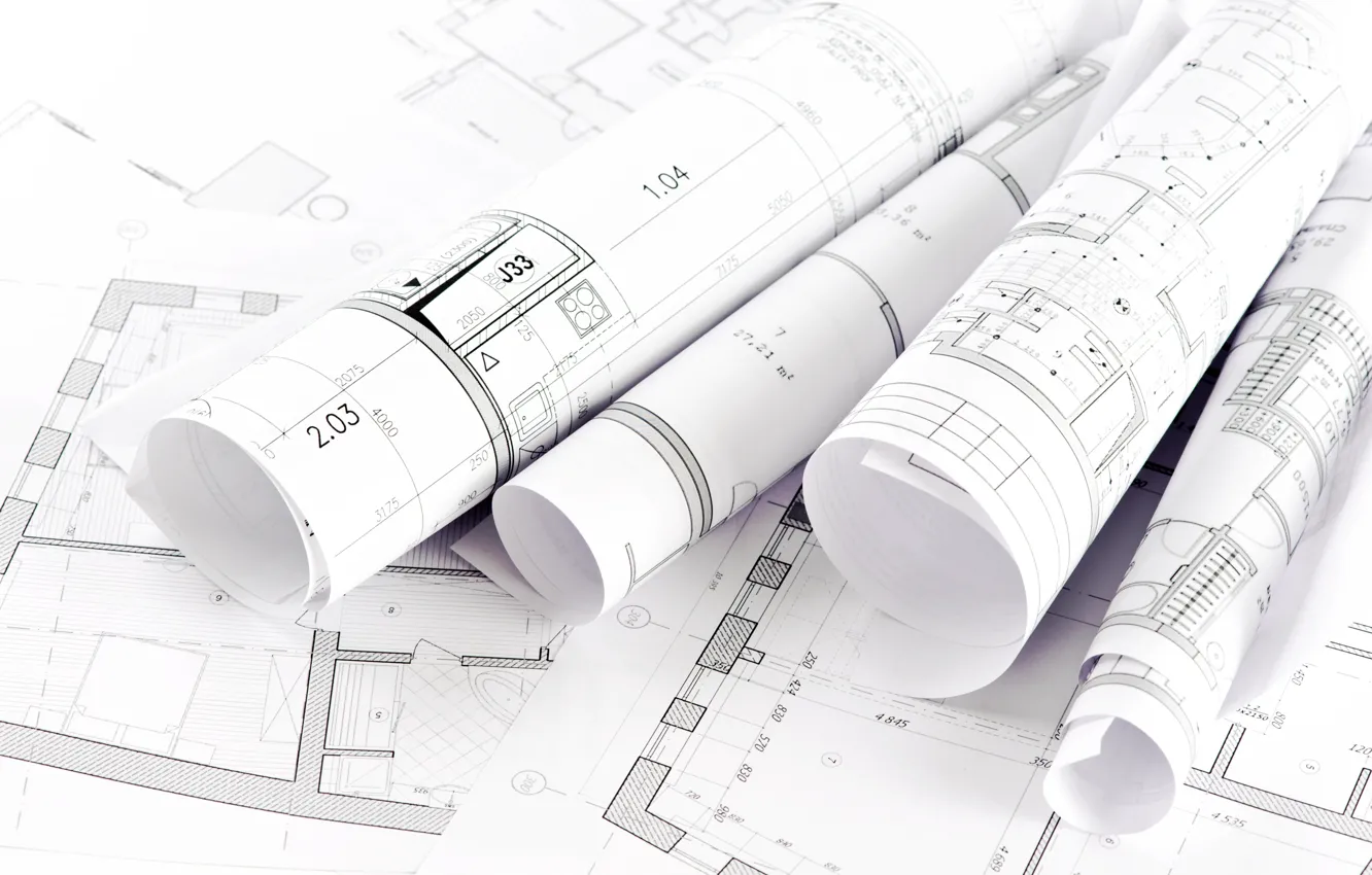 Фото обои paper, projects, paper plans