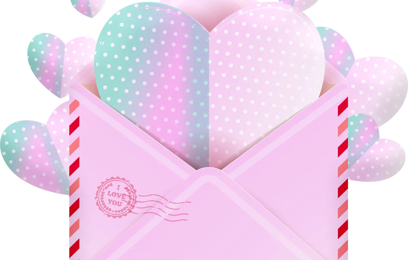 Фото обои письмо, сердце, конверт, Valentine's Day
