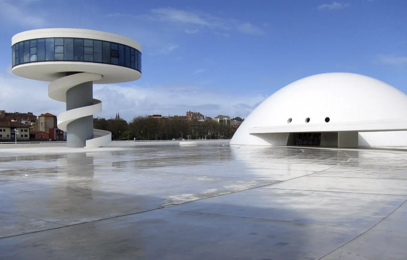 Фото обои архитектура, Испания, Авилес, Культурный центр Оскара Нимейера