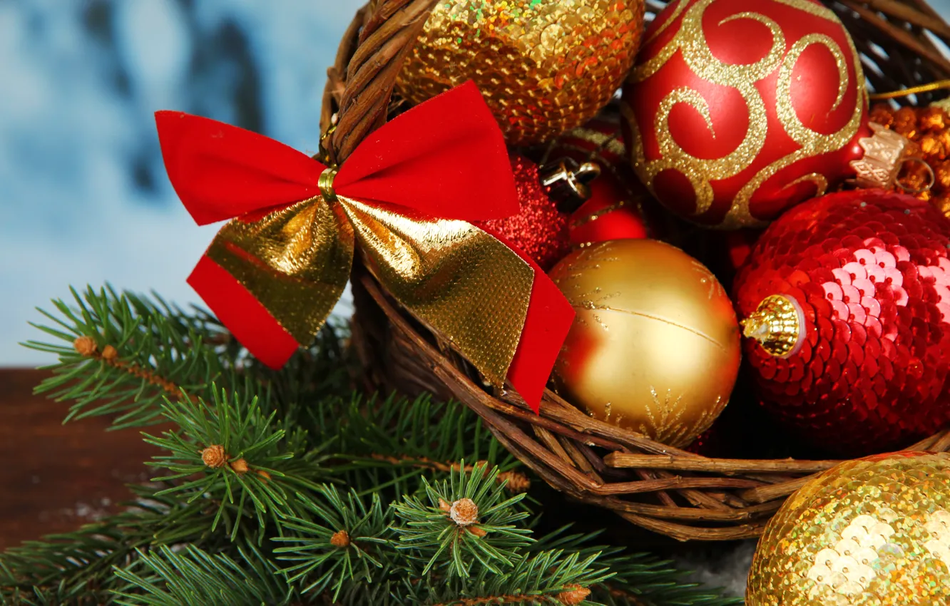 Фото обои украшения, шары, елка, Новый Год, Рождество, Christmas, balls, decoration