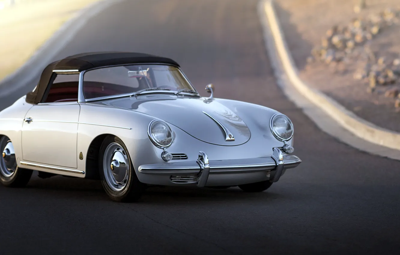 Фото обои Porsche, 1960, 356, front view, Porsche 356B 1600 Super Roadster