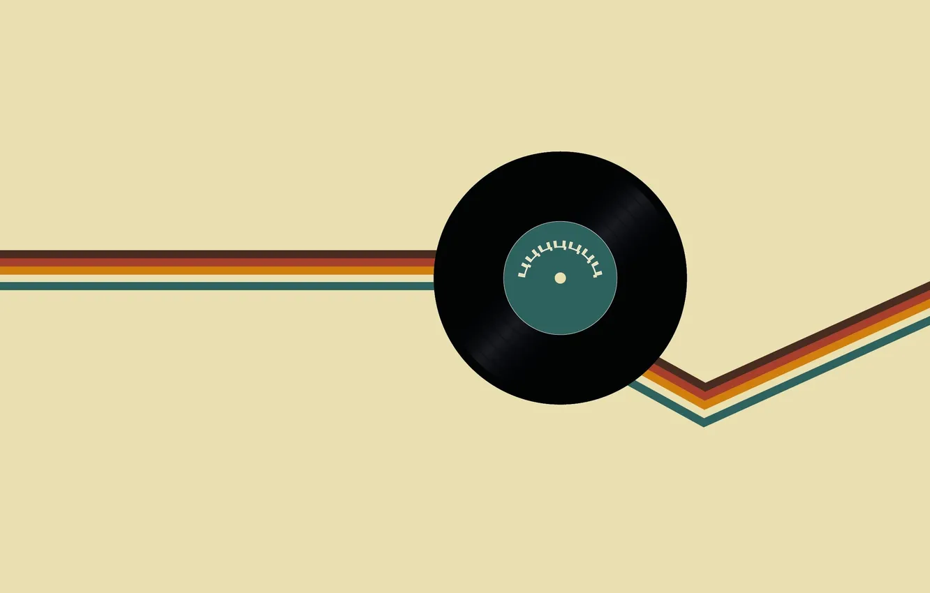 Фото обои минимализм, светлый фон, minimalism, light background, vinyl record, виниловая пластинка