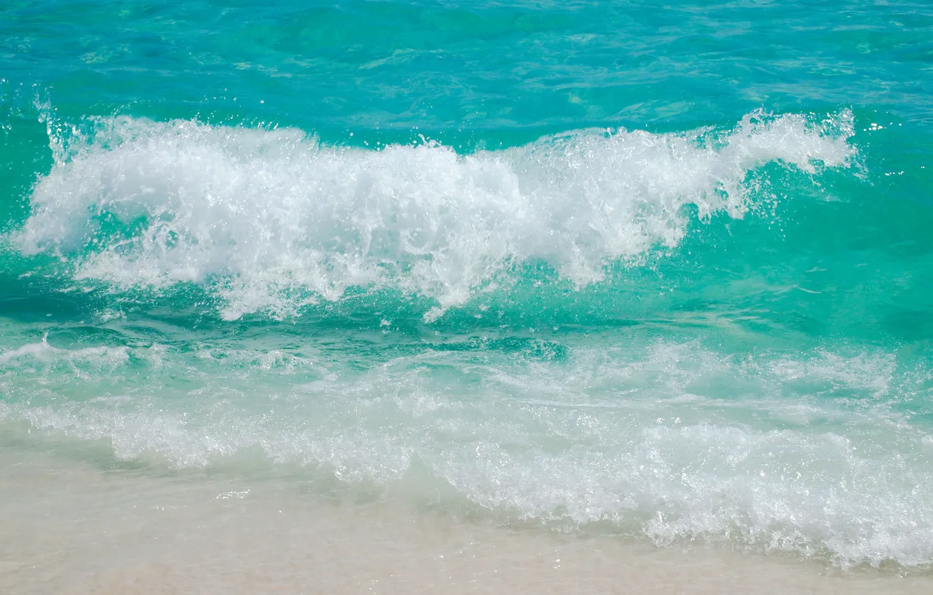 Фото обои песок, море, пляж, лето, пена, отдых, берег, волна