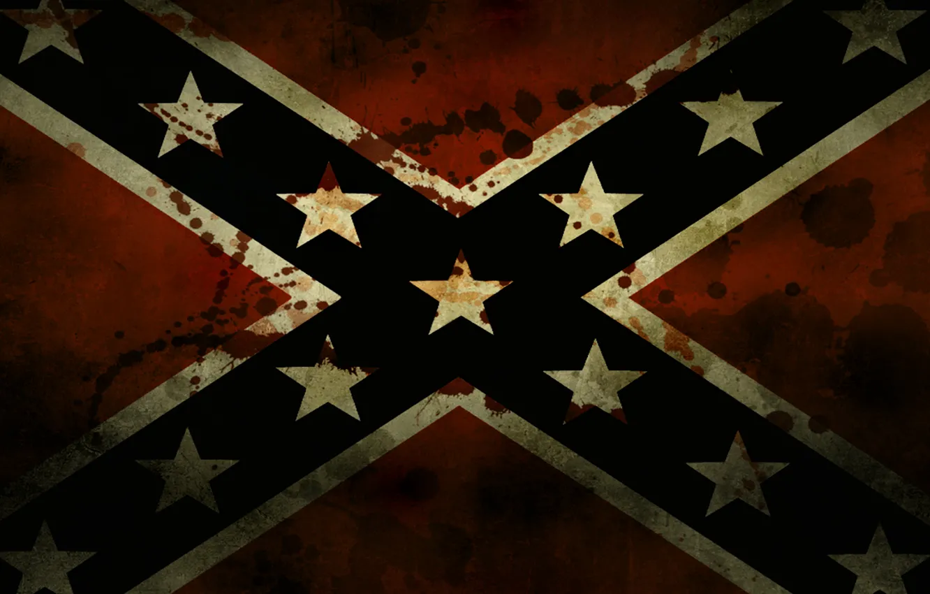 Фото обои звёзды, флаг, Кровь, Confederate