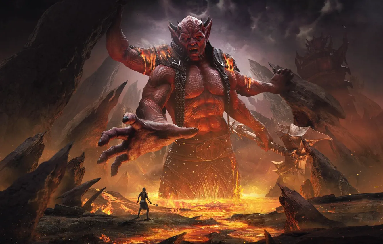Фото обои The Elder Scrolls Online, tes online, Даэдра, Мерунес Дагон, THE ELDER SCROLLS ONLINE: DEADLANDS