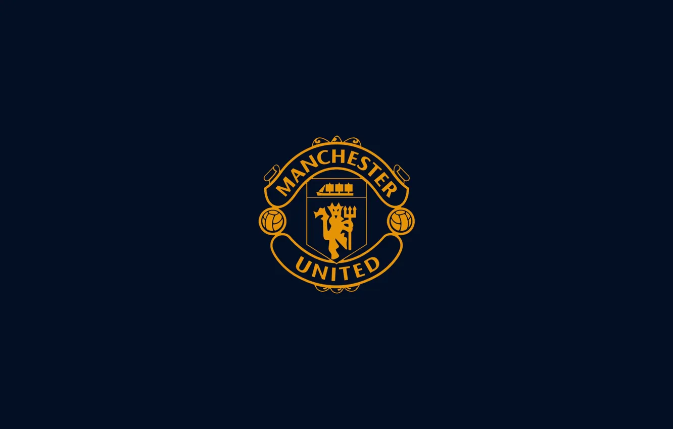 Фото обои wallpaper, sport, logo, football, Manchester United