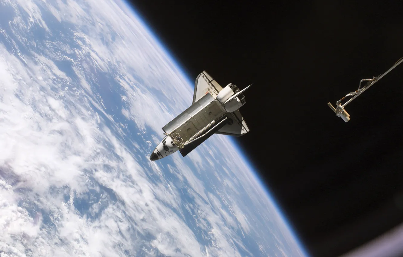 Фото обои космос, NASA, шатл, atlantis