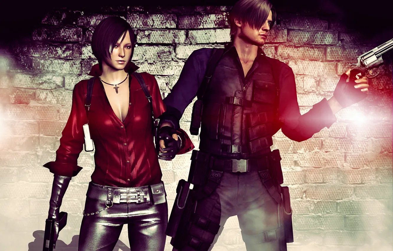Фото обои пистолет, оружие, gun, pistol, fanart, revolver, Resident Evil 6, Leon Scott Kennedy