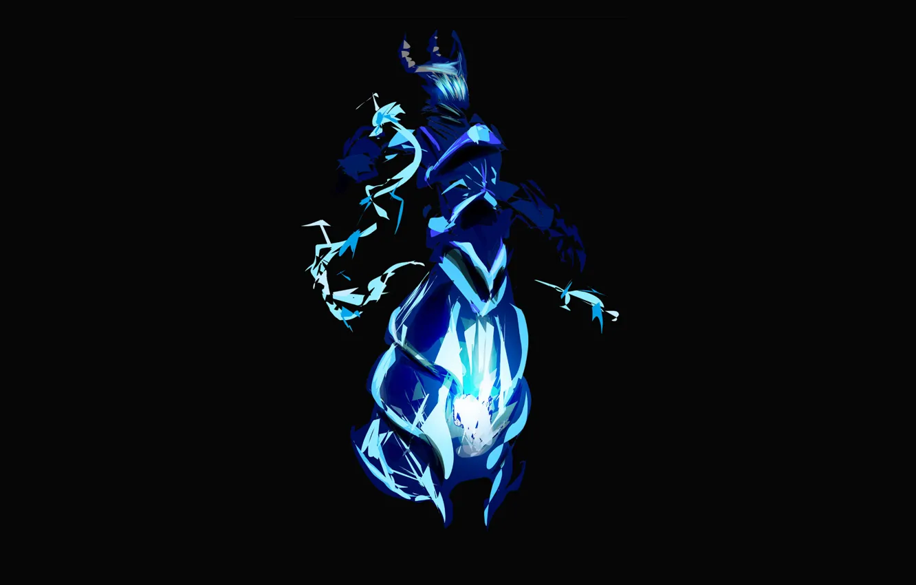 Фото обои арт, чёрный фон, Dota 2, Razor, Dhogaivannan