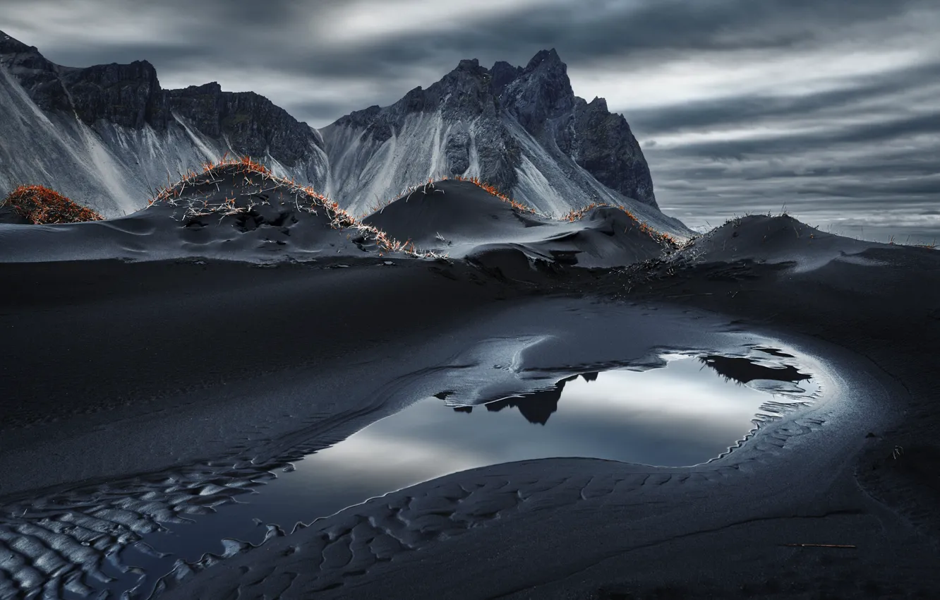 Фото обои природа, Исландия, Vestrahorn Islande