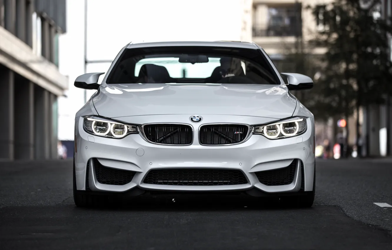 Фото обои BMW, turbo, white, Coupe, power, front, face, germany