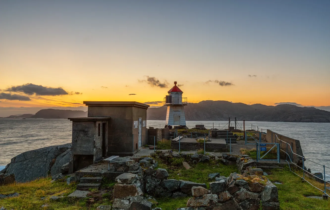Фото обои побережье, маяк, Норвегия, Norway, Lista