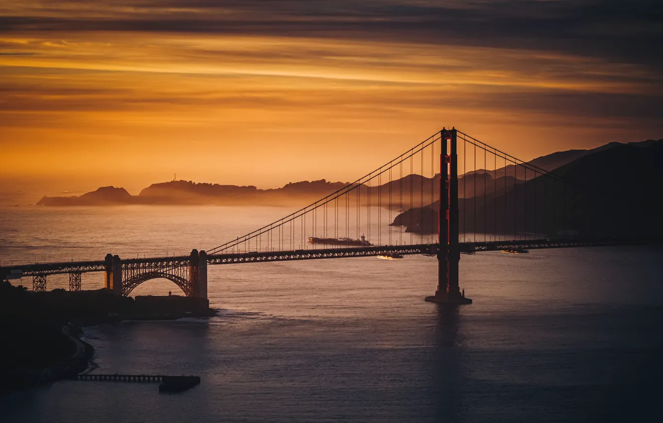 Фото обои Golden Gate Bridge, United States, California, Marina