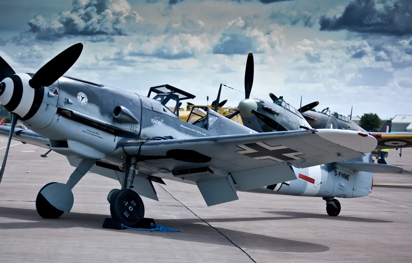 Фото обои самолёты, Messerschmit, Bf-109, bf-109