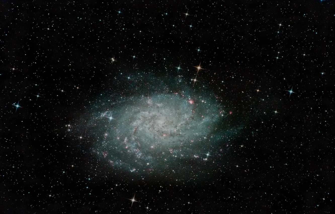 Фото обои спиральная галактика, M 33, в созвездии, Треугольника, NGC 598