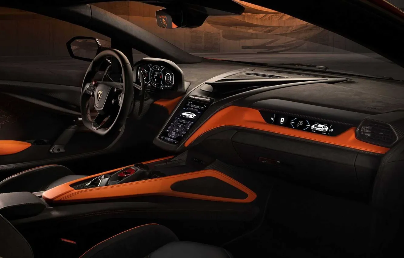 Фото обои Lamborghini, суперкар, салон автомобиля, 2023, Lamborghini S.p.A., Revuelto, Lamborghini Revuelto