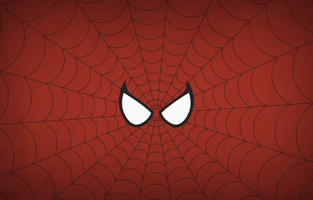 Фото обои red, Spiderman, spider web