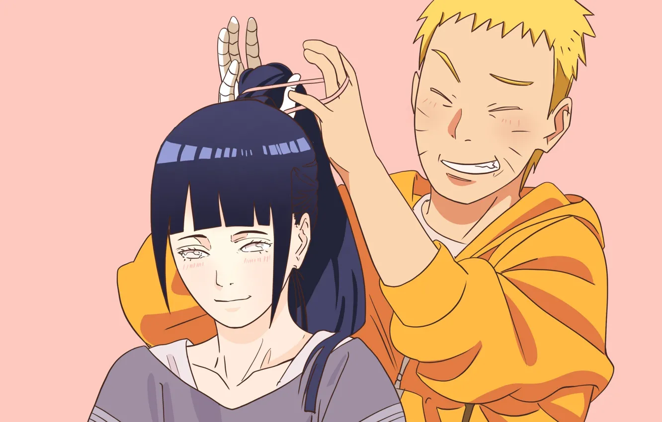 Фото обои улыбка, пара, двое, Наруто, Naruto, идиллия, Наруто Узумаки, Boruto