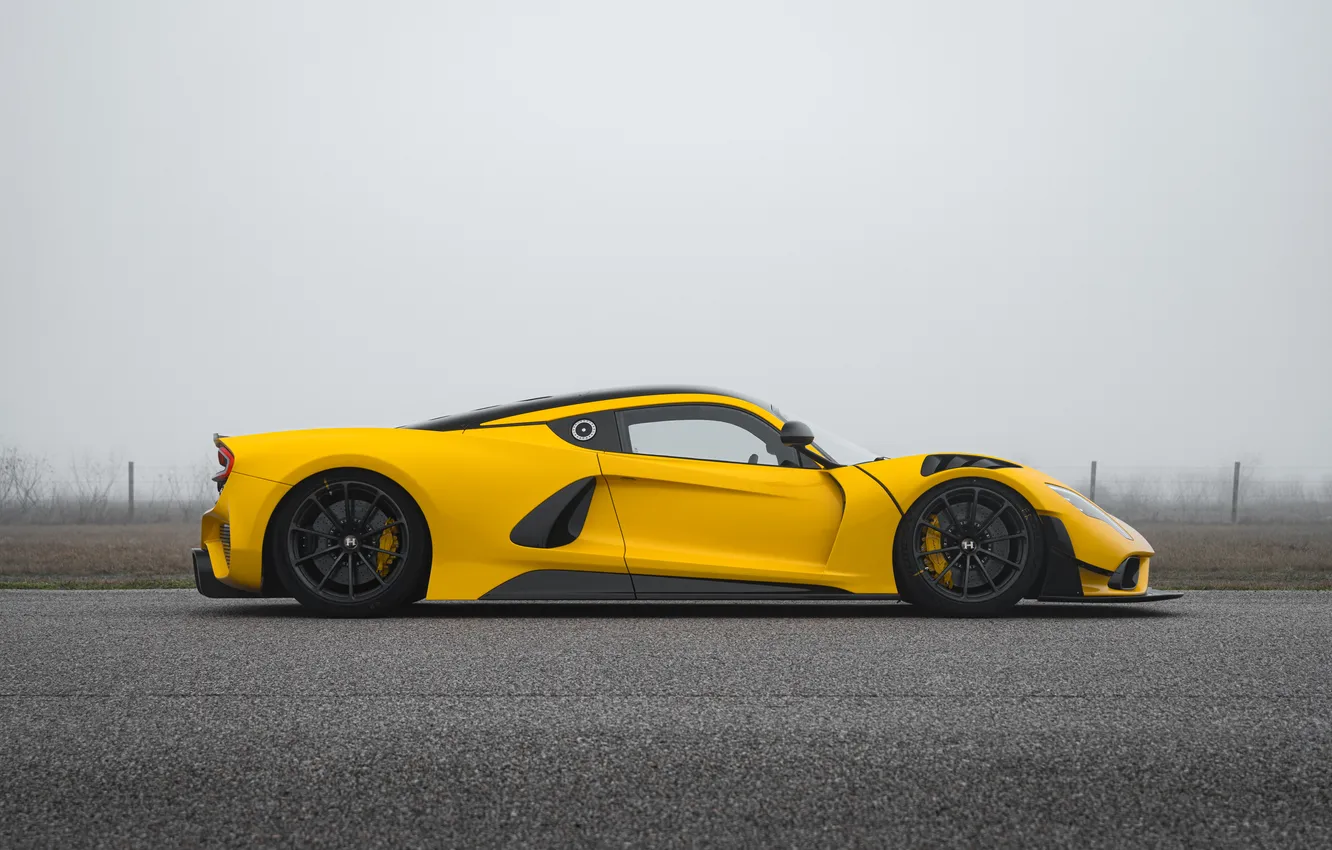 Фото обои суперкар, спорткар, вид сбоку, Hennessey, Venom F5, 2025, Hennessey Venom F5, Evolution Prototype