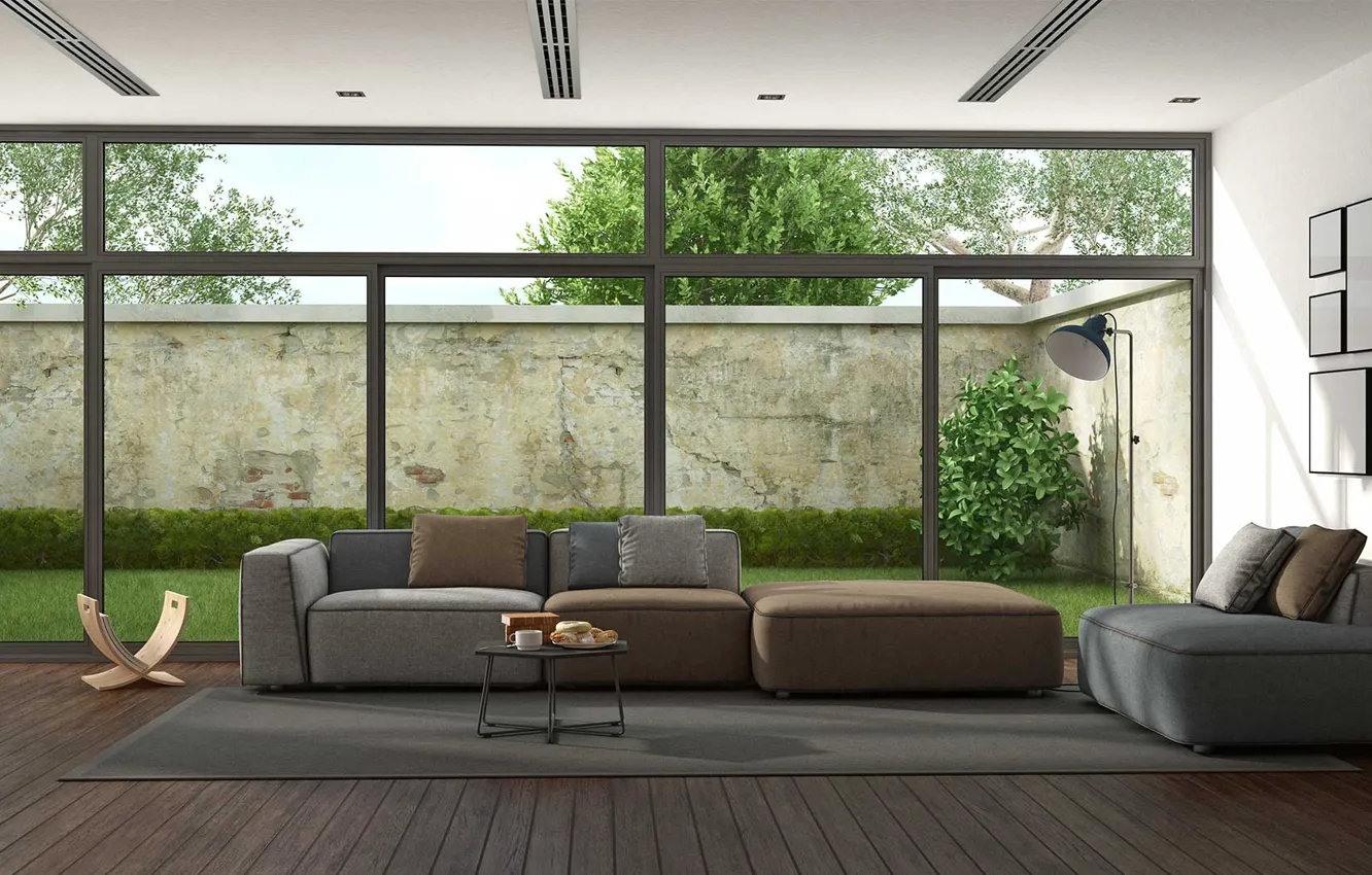 Фото обои дизайн, стиль, интерьер, софа, гостиная, house with Air Climate Control