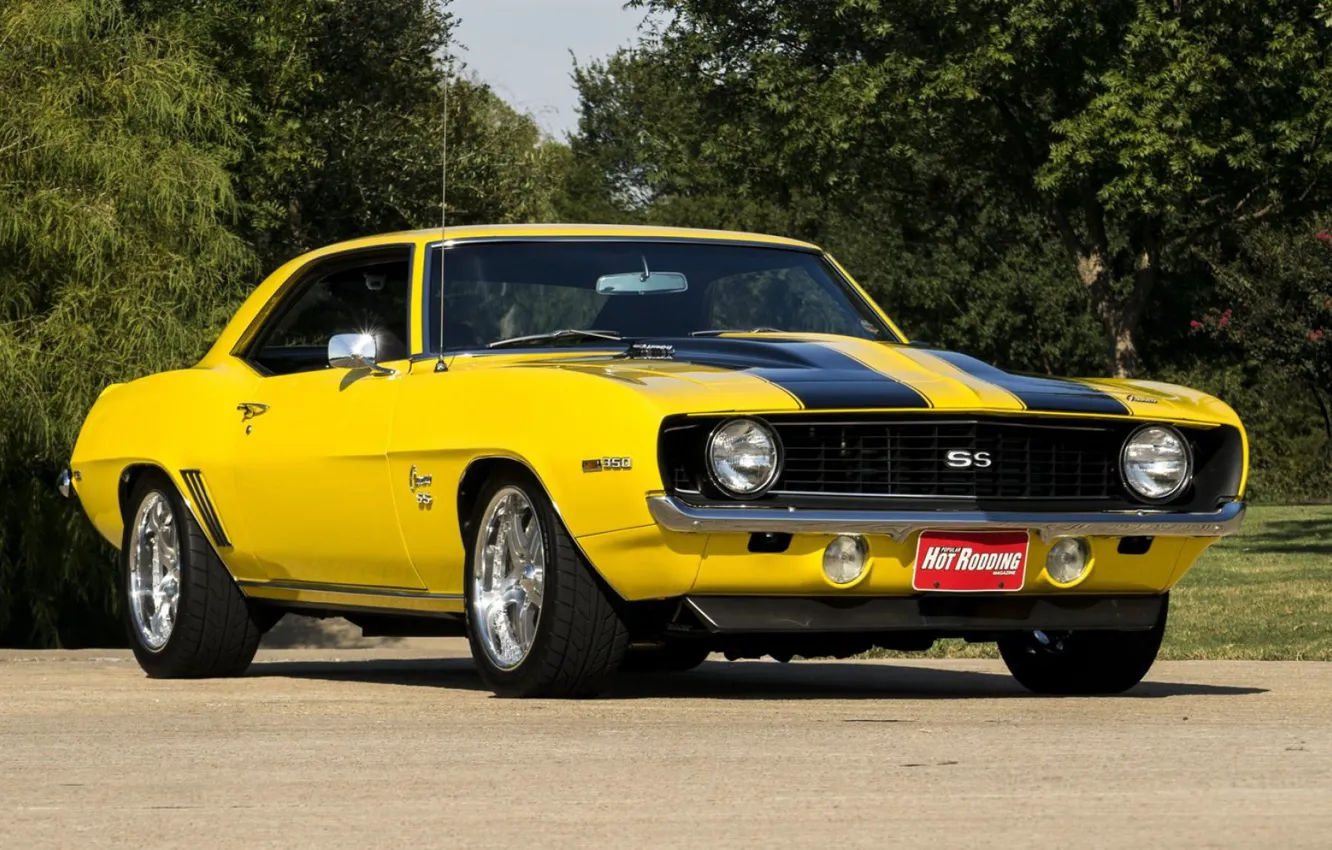 Фото обои 1969, Yellow, Chevrolet Camaro, Muscle car