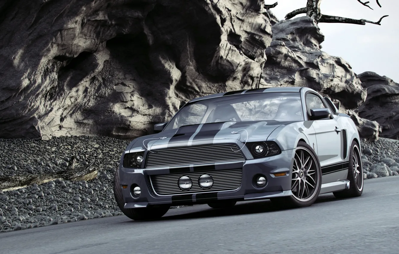 Фото обои Shelby, GT500, мустанг, мускул кар, форд, Ford Mustang GT500