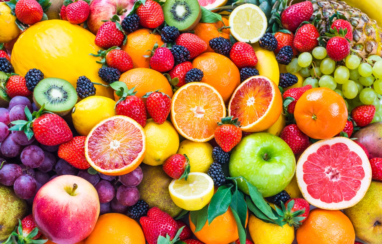 Фото обои ягоды, фрукты, fresh, fruits, berries