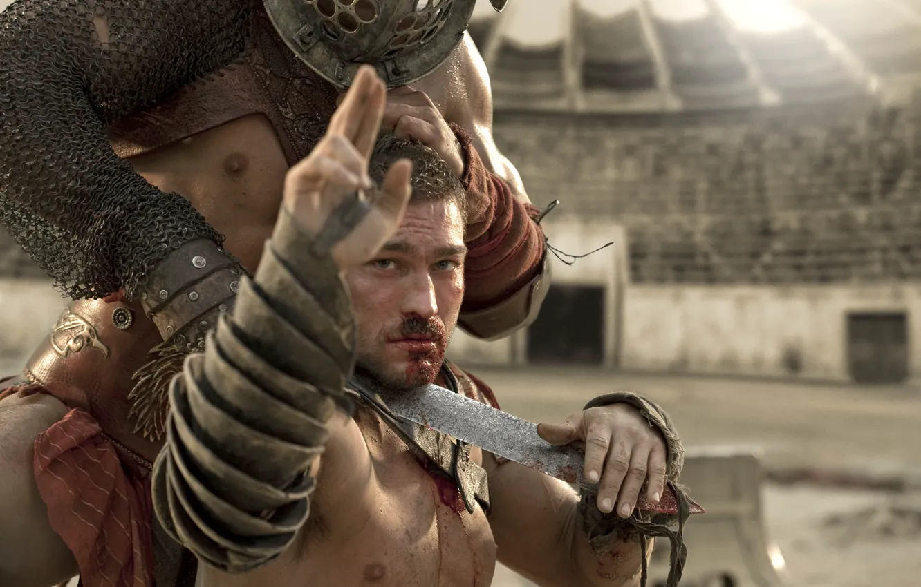 Фото обои Spartacus, Andy Whitfield, гладиатор, Спартак