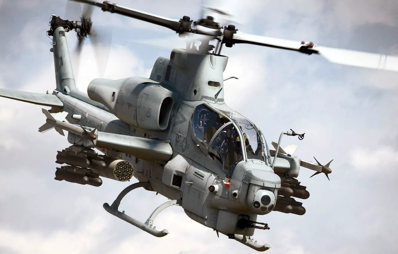 Фото обои Viper, американский ударный вертолёт, AH-1Z, Bell Helicopter