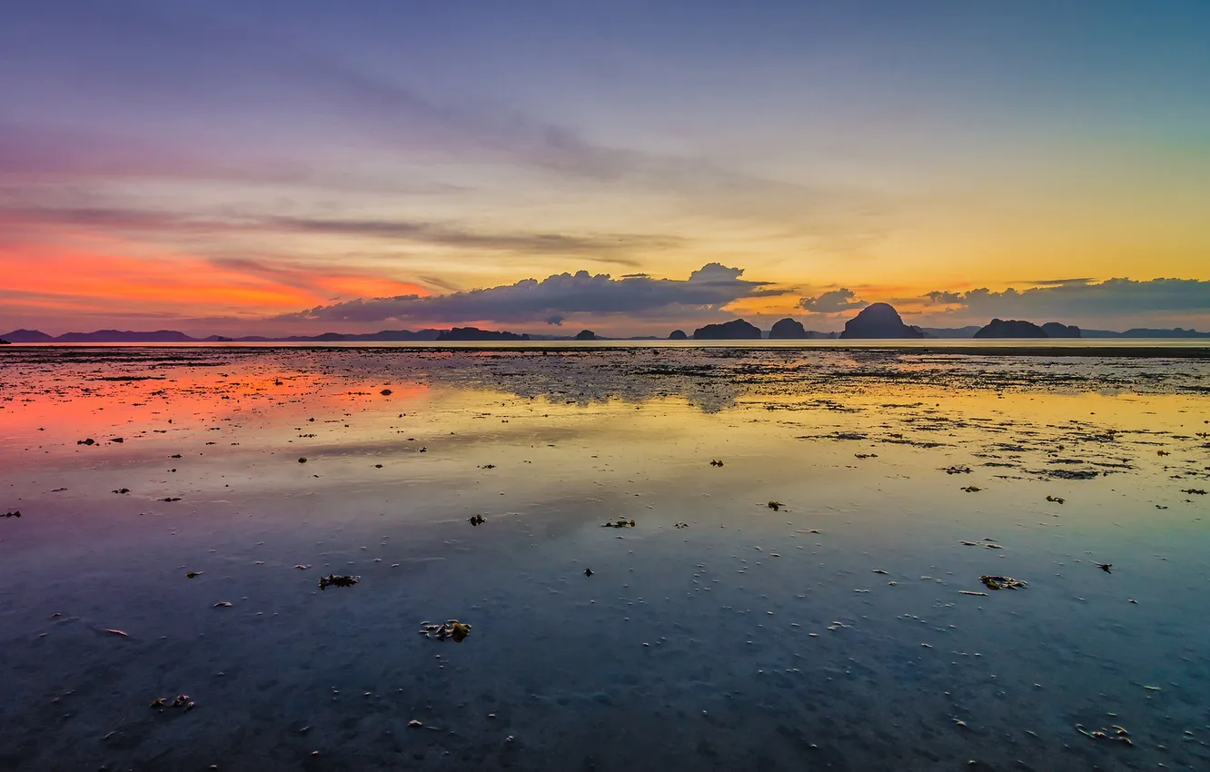 Фото обои beach, ocean, sunset, thailand, krabi