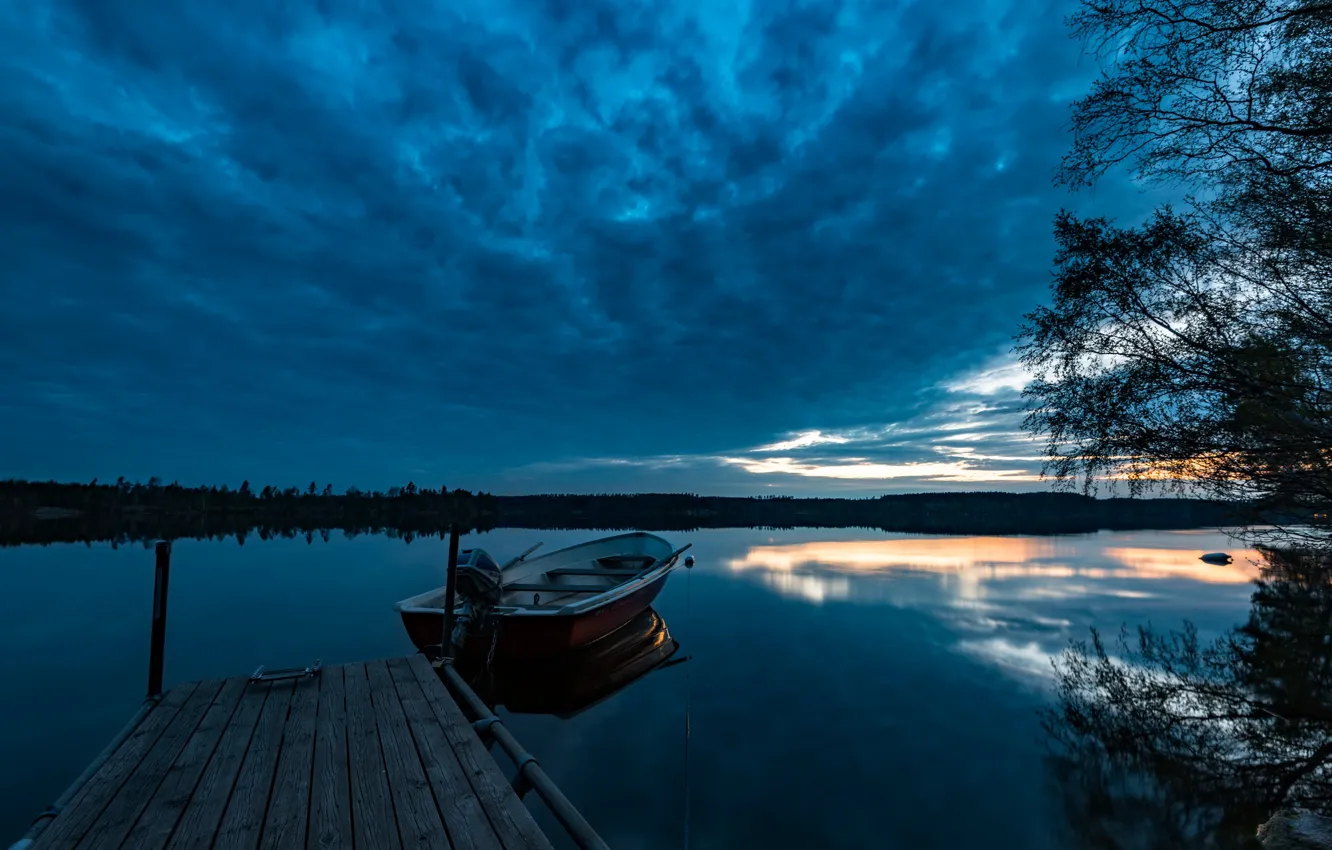 Фото обои озеро, Швеция, Sweden, Ostergotland, Lake Drögen