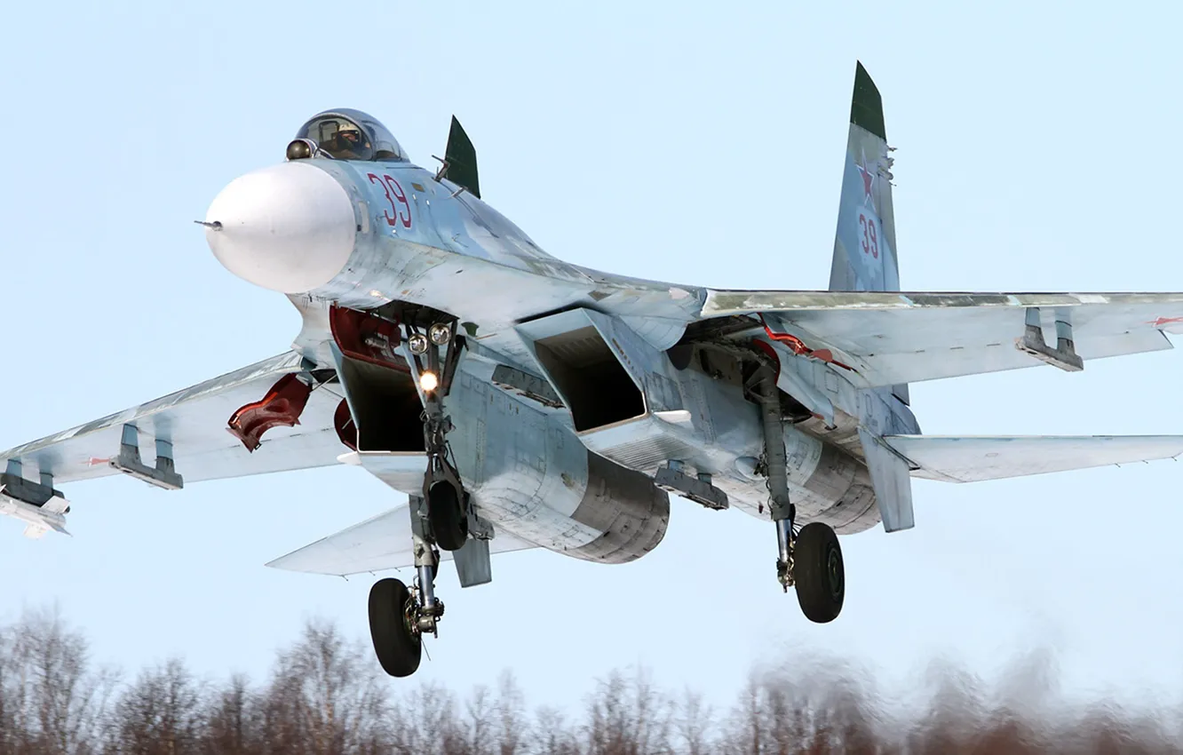 Фото обои Су-27, ОКБ Сухого, ВКС России, российский многоцелевой всепогодный истребитель