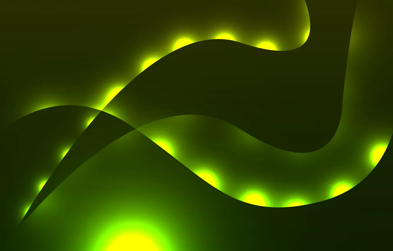 Фото обои свет, линии, зелёный, Абстракции