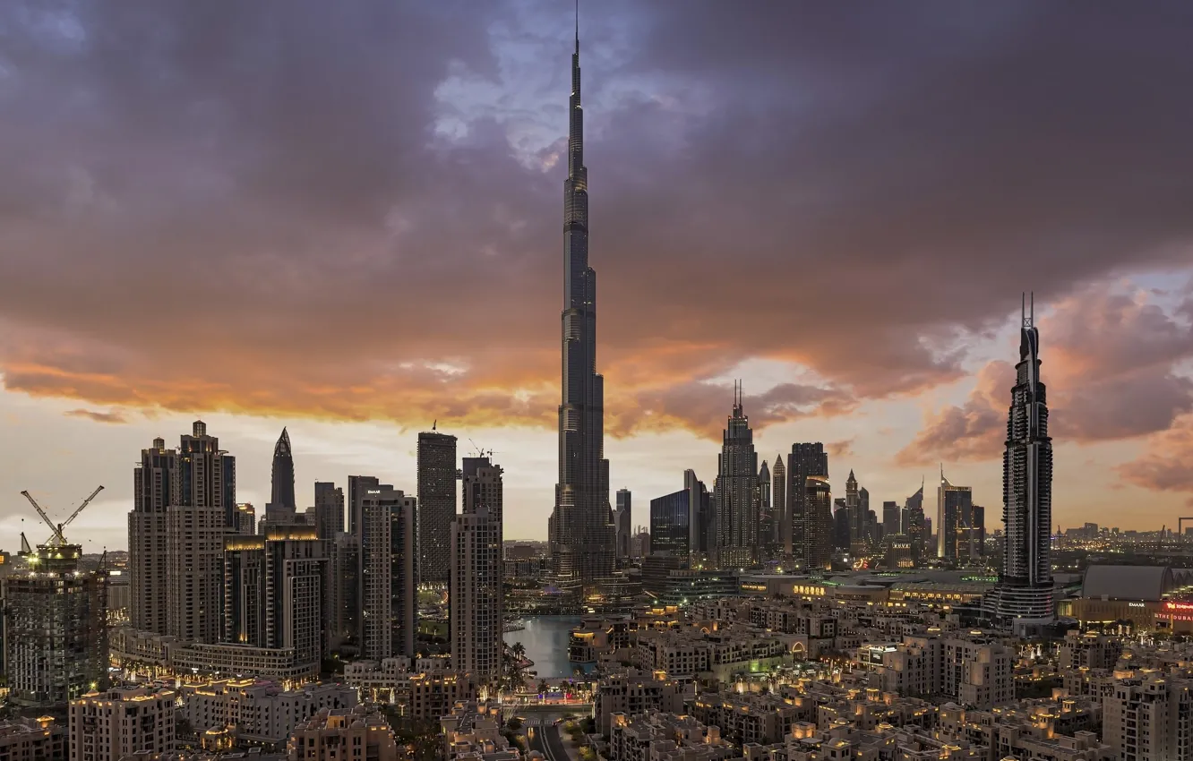 Фото обои город, Дубай, ОАЭ, Downtown Dubai