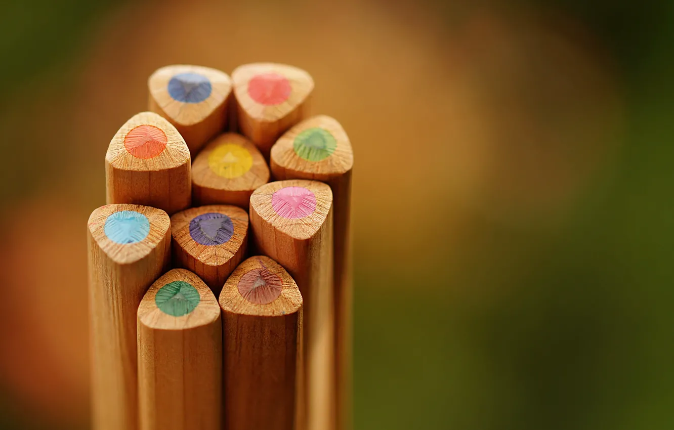 Фото обои цвета, карандаш, цветной карандаш