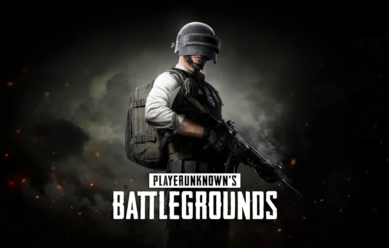 Фото обои надпись, игра, боец, game, черный фон, Playerunknown's battlegrounds, Pubg