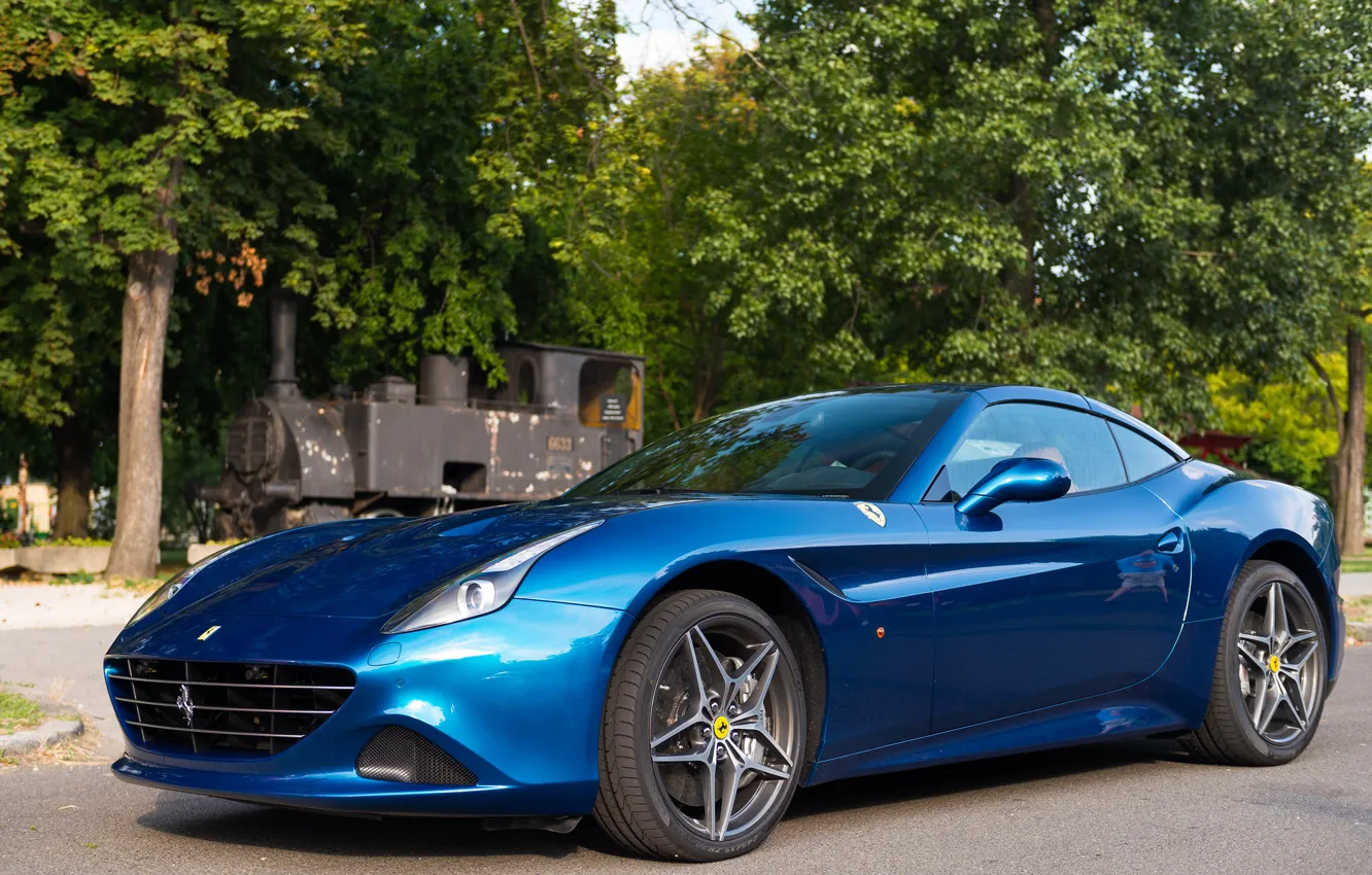 Фото обои Ferrari, blue, California