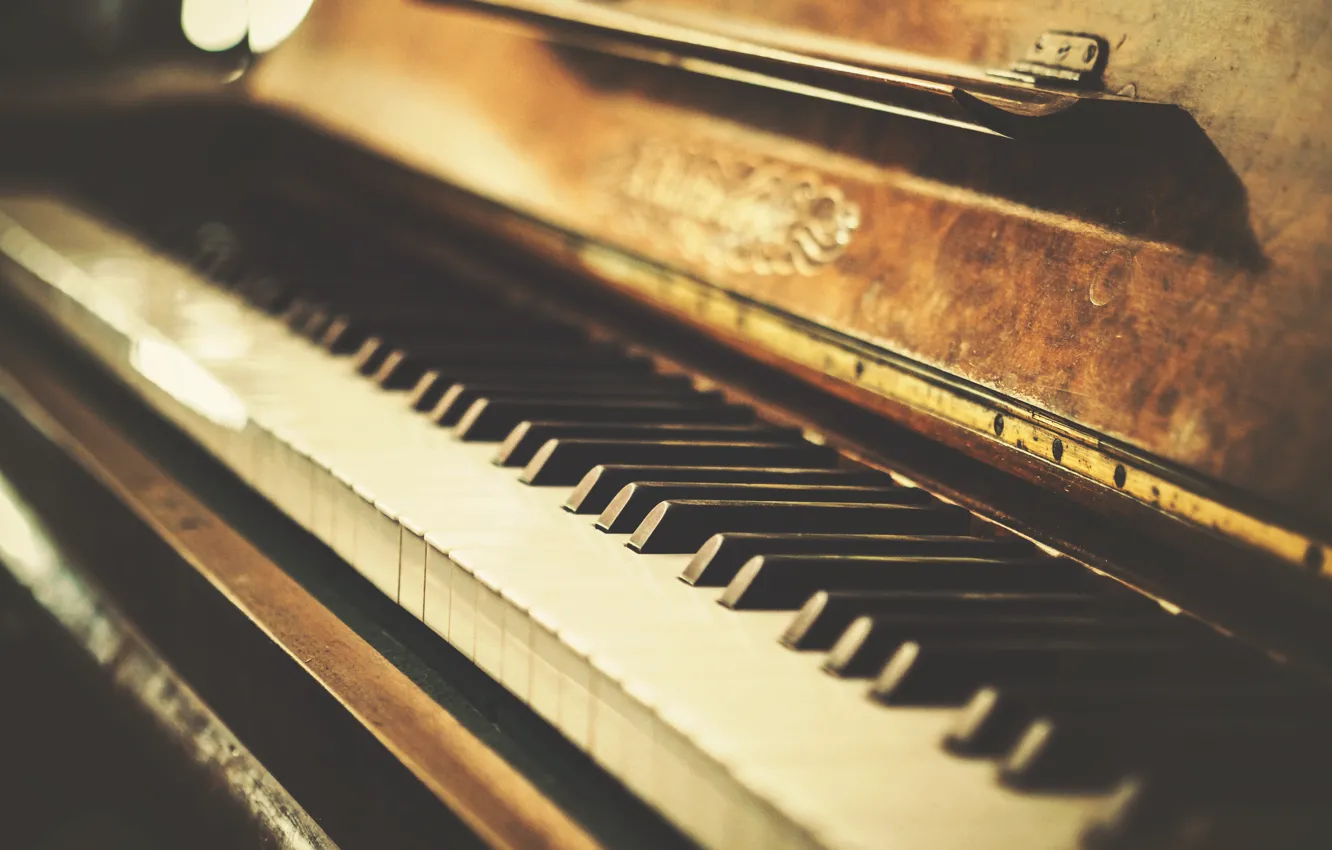 Фото обои ретро, клавиши, старое, пианино, photo, retro, винтаж, old