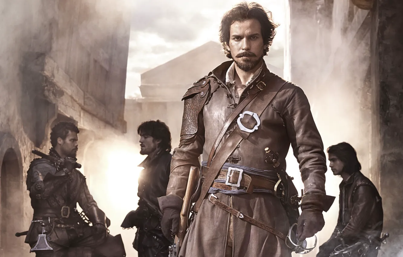 Фото обои Сериал, Мушкетеры, The Musketeers, Tom Burke, Luke Pasqualino, Howard Charles, Santiago Cabrera