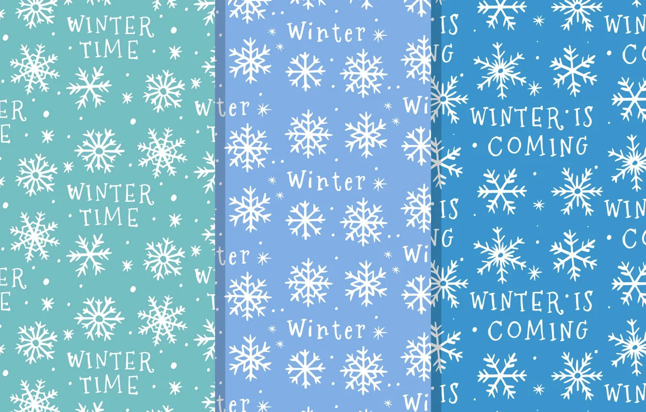 Фото обои зима, снежинки, фон, надпись, текстура